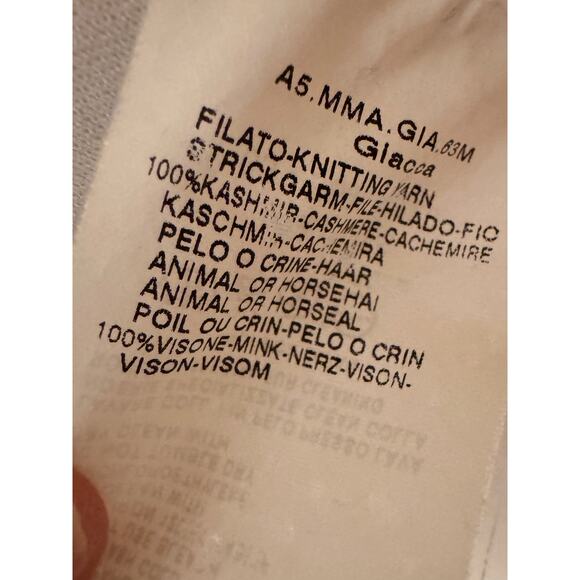 Max Mara 100% Cashmere Beige Tan Wrap Sweater Cardigan L Old Money Luxury - Picture 7 of 8